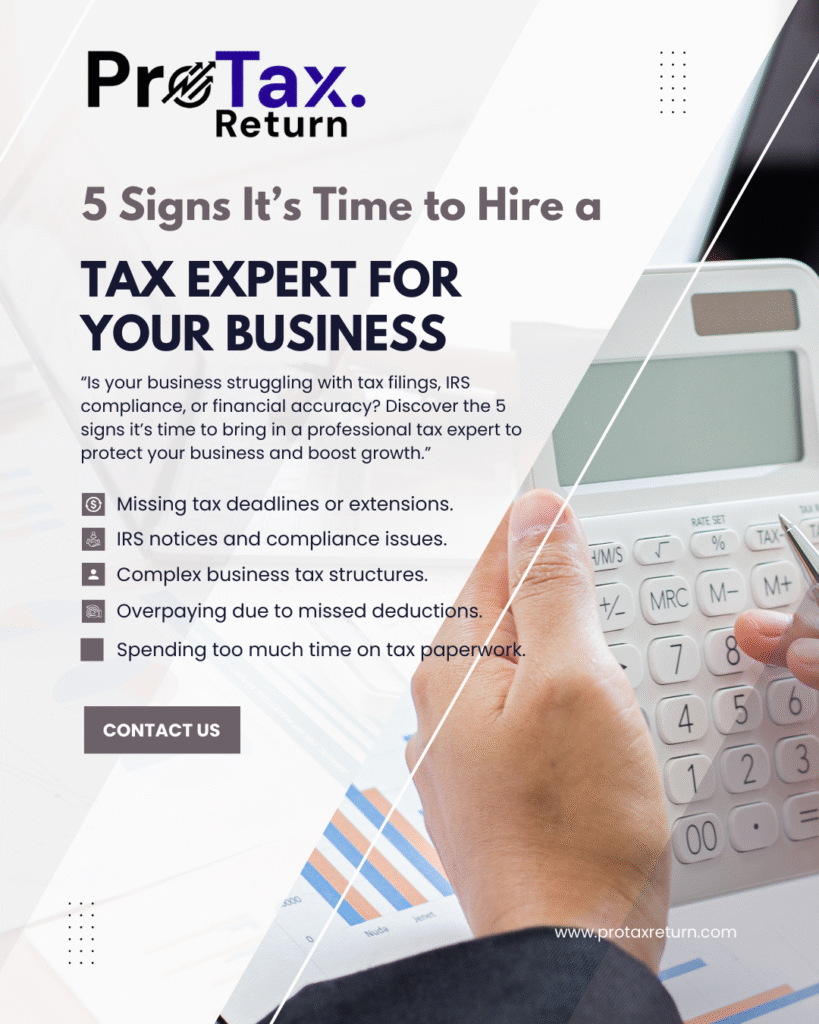 5 Signs It’s Time to Hire a Tax Expert for Your Business
