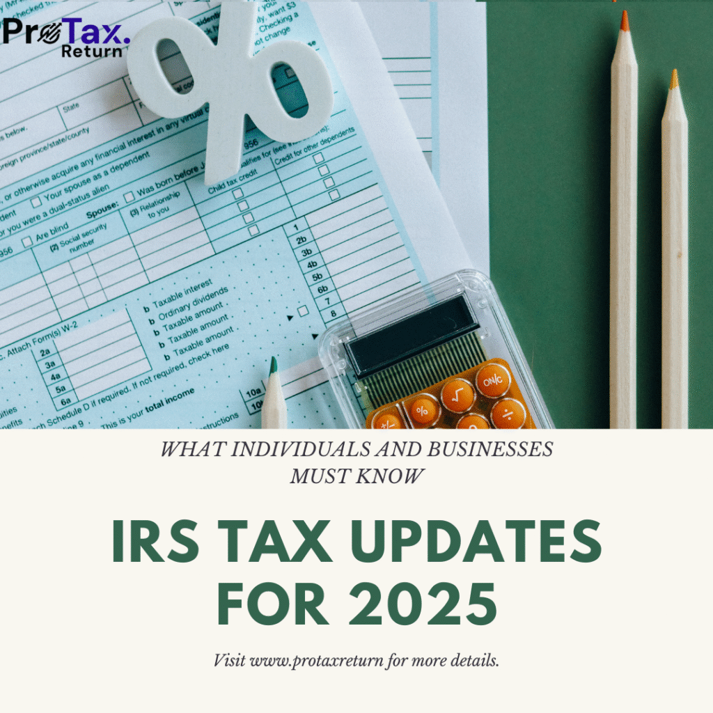 IRS Tax Updates for 2025: What Individuals and Businesses Must Know